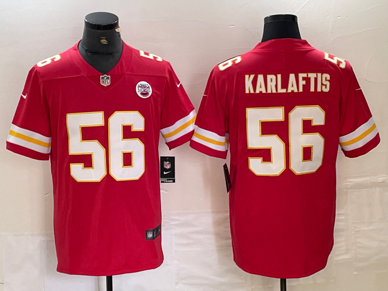 Men's Kansas City Chiefs George Karlaftis #56 Red Jersey